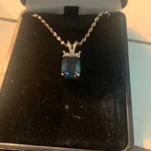 Blue Topaz with chain